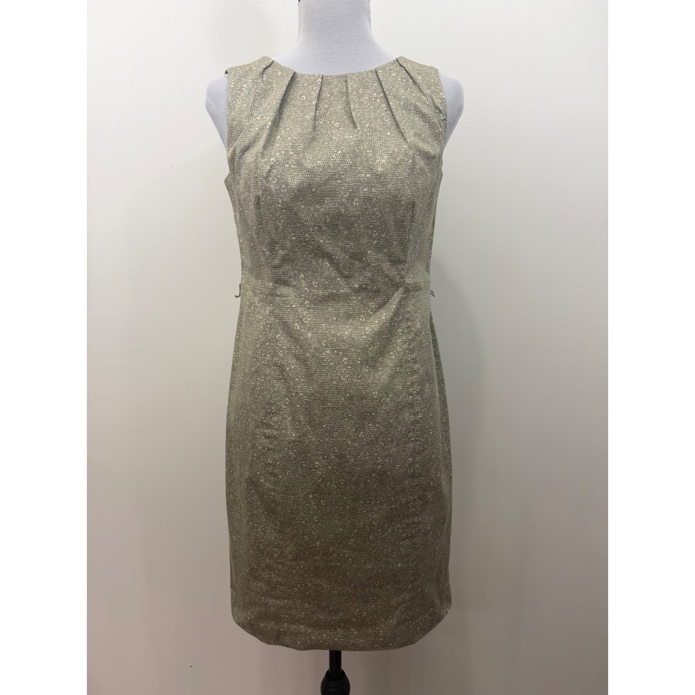 Michael Michael Kors Gray Snakeskin Print Pleated Neck Sheath‎ Dress Womens 4P